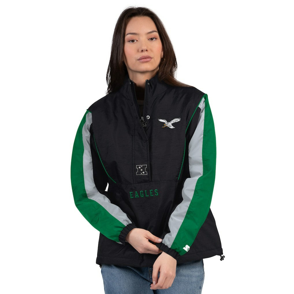 Starter Women's Thursday Night Gridiron Half-Zip Jacket - Philadelphia Eagles