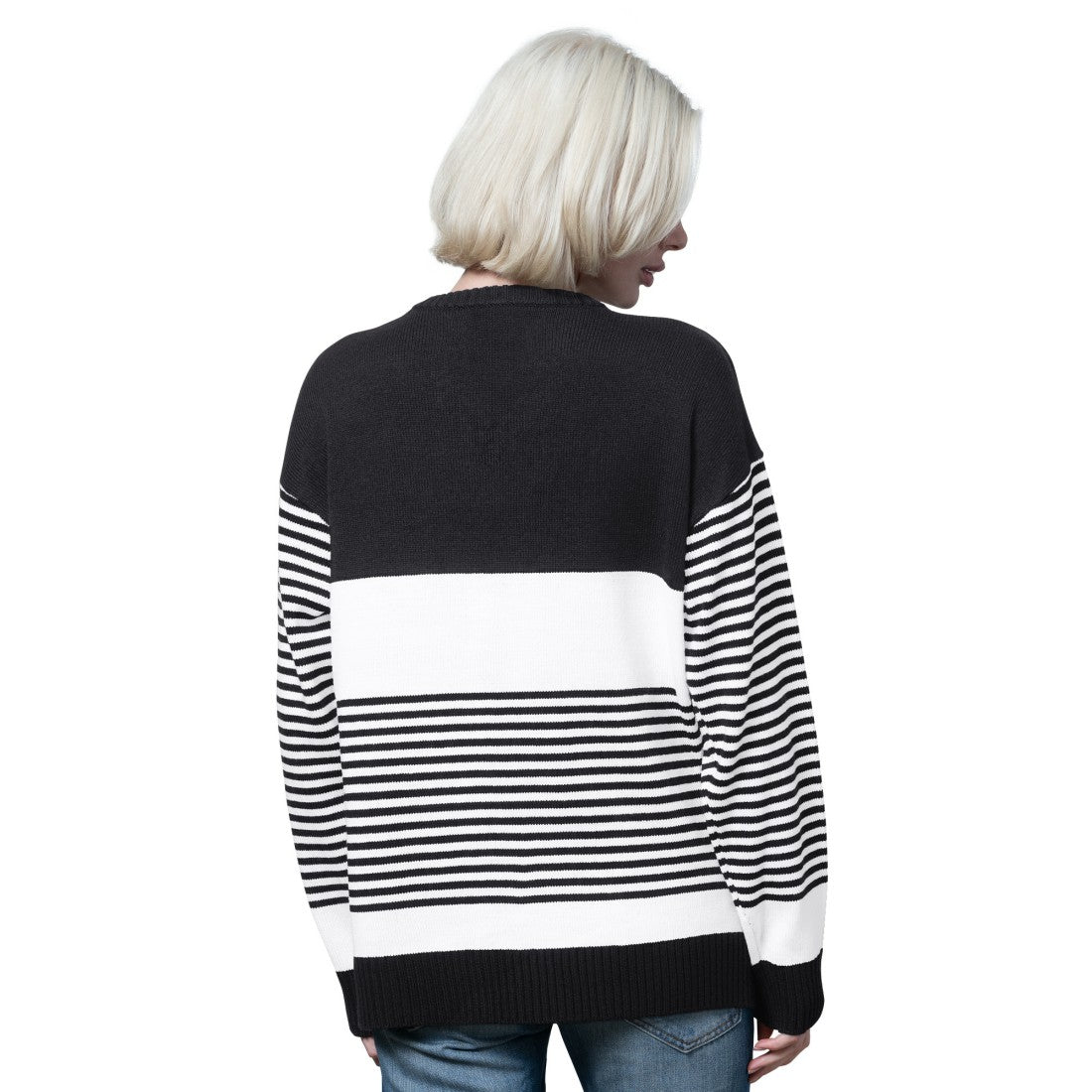 Starter Women's No Huddle Striped V-Neck Sweater - Detroit Lions