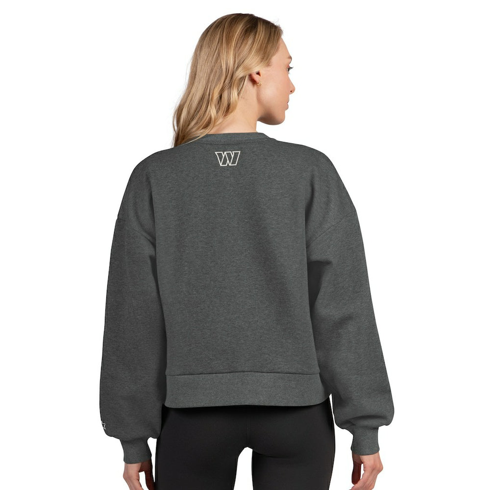 Starter Women's Show Up Cropped Fleece Pullover Sweatshirt - Washington Commanders