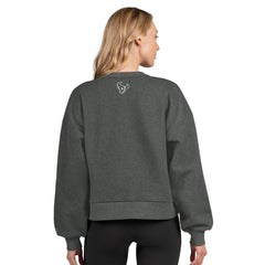 Starter Women's Show Up Cropped Fleece Pullover Sweatshirt - Houston Texans