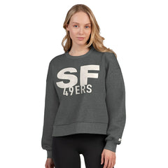Starter Women's Show Up Cropped Fleece Pullover Sweatshirt - San Francisco 49ers