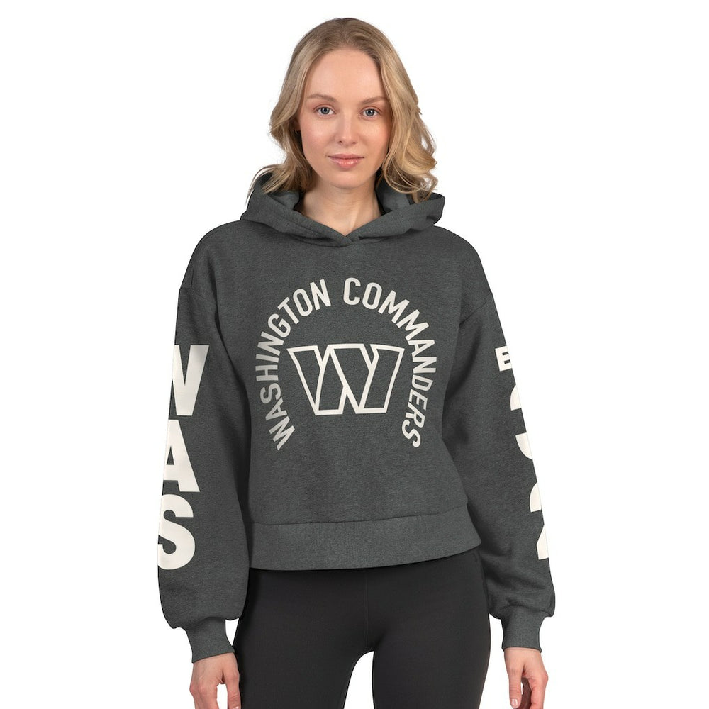 Starter Women's Star Player Cropped Fleece Pullover Hoodie - Washington Commanders