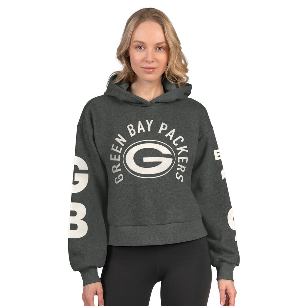 Starter Women's Star Player Cropped Fleece Pullover Hoodie - Green Bay Packers