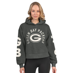 Starter Women's Star Player Cropped Fleece Pullover Hoodie - Green Bay Packers