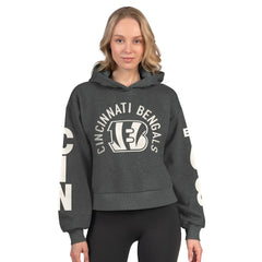 Starter Women's Star Player Cropped Fleece Pullover Hoodie - Cincinnati Bengals