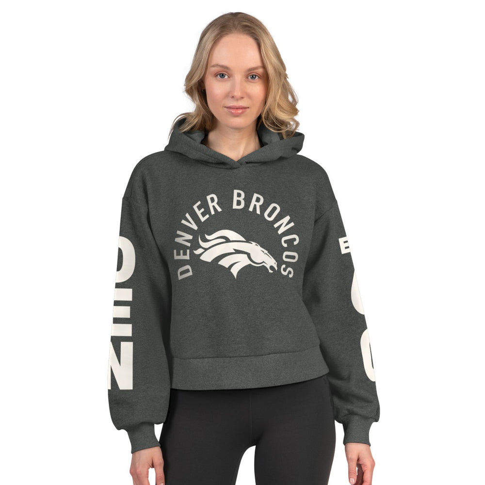 Starter Women's Star Player Cropped Fleece Pullover Hoodie - Denver Broncos