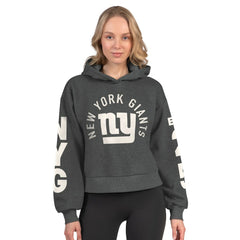 Starter Women's Star Player Cropped Fleece Pullover Hoodie - New York Giants