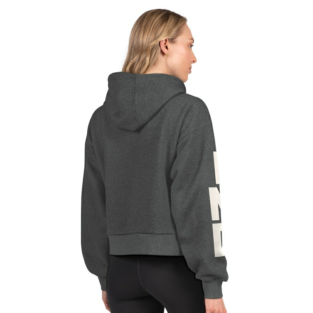 Starter Women's Star Player Cropped Fleece Pullover Hoodie - Indianapolis Colts