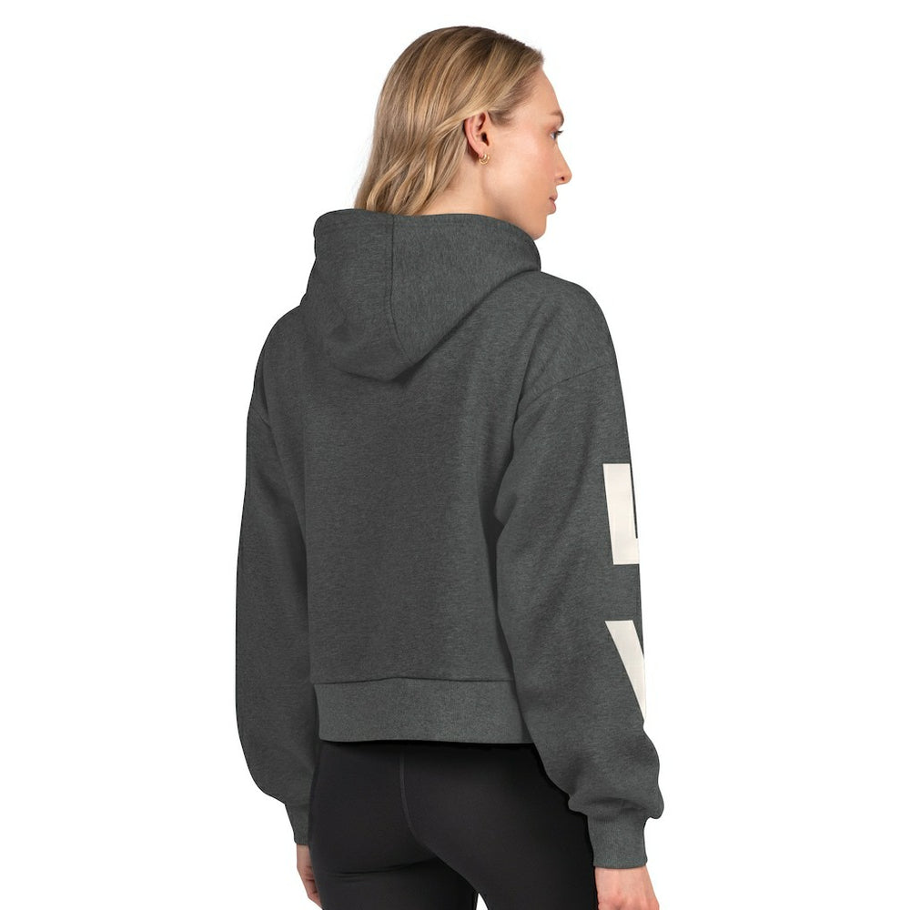 Starter Women's Star Player Cropped Fleece Pullover Hoodie - Las Vegas Raiders
