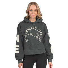 Starter Women's Star Player Cropped Fleece Pullover Hoodie - New England Patriots