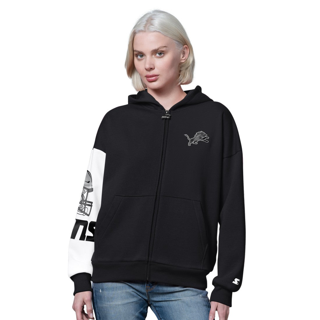 Starter Women's 4th Down Full-Zip Hoodie - Detroit Lions