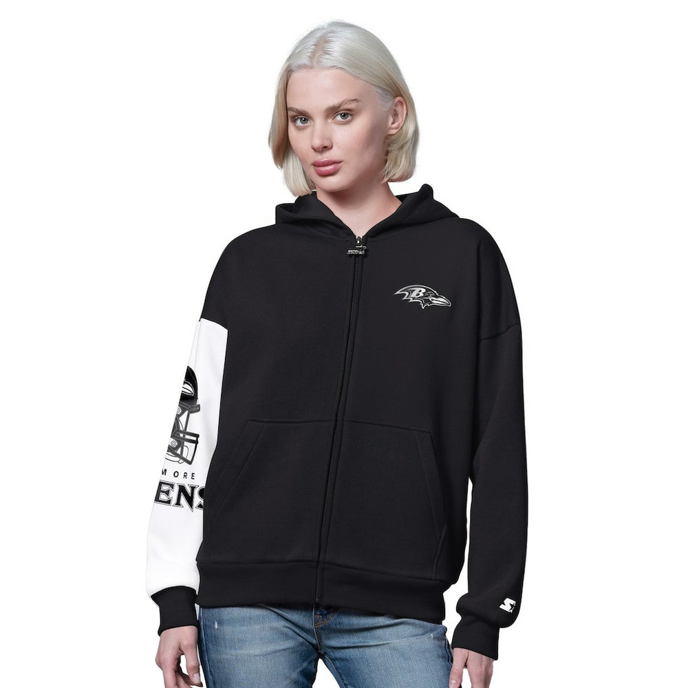 Starter Women's 4th Down Full-Zip Hoodie - Baltimore Ravens