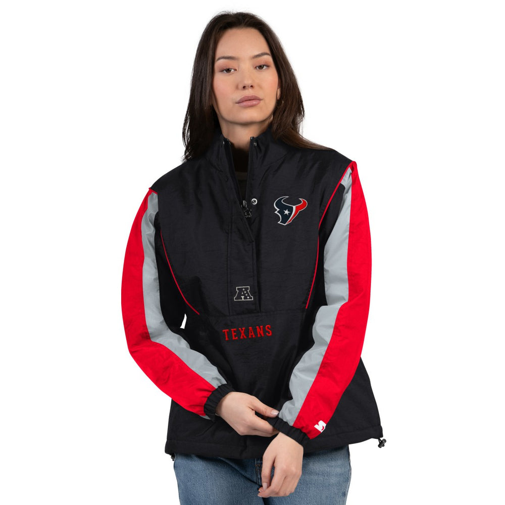 Starter Women's Thursday Night Gridiron Half-Zip Jacket - Houston Texans
