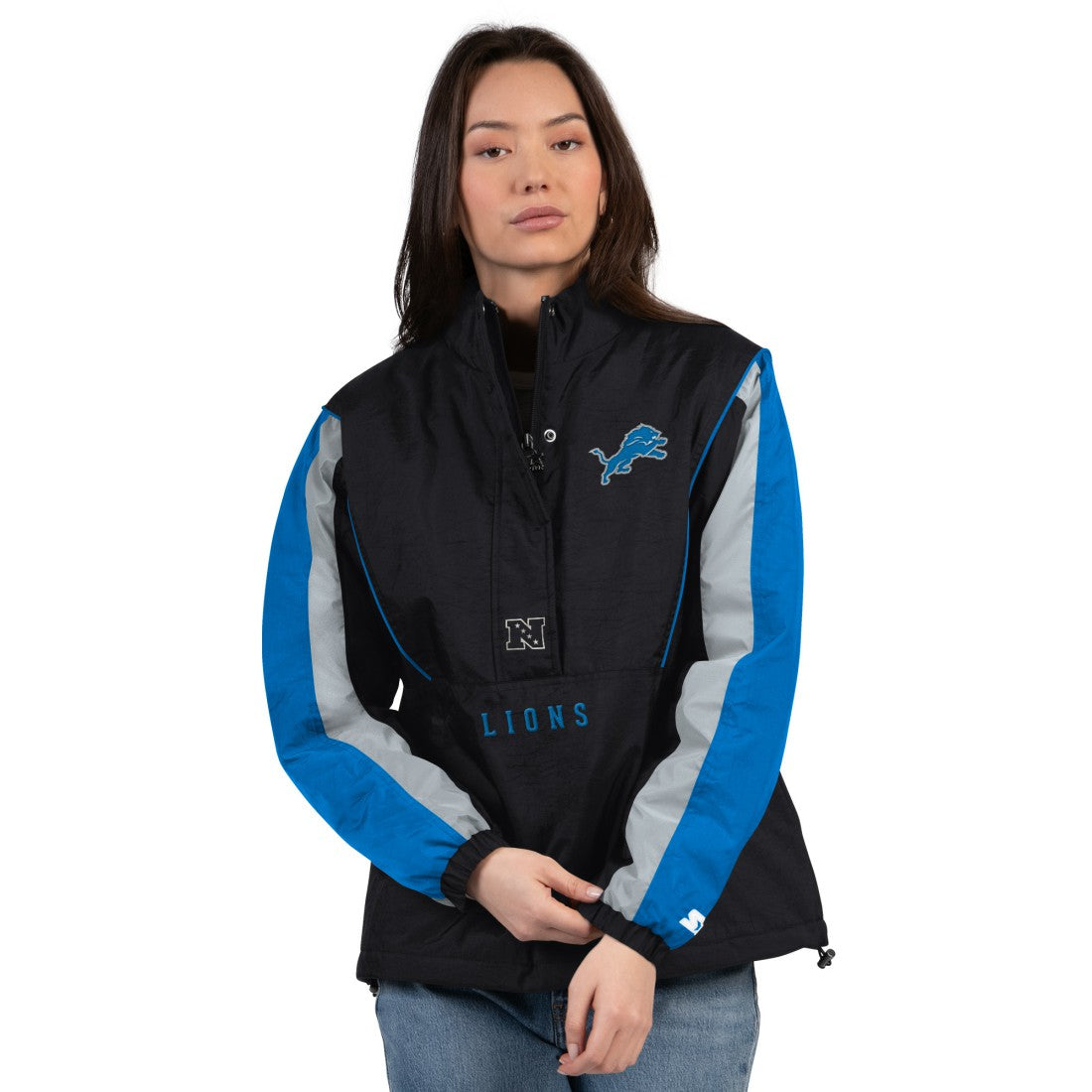 Starter Women's Thursday Night Gridiron Half-Zip Jacket - Detroit Lions