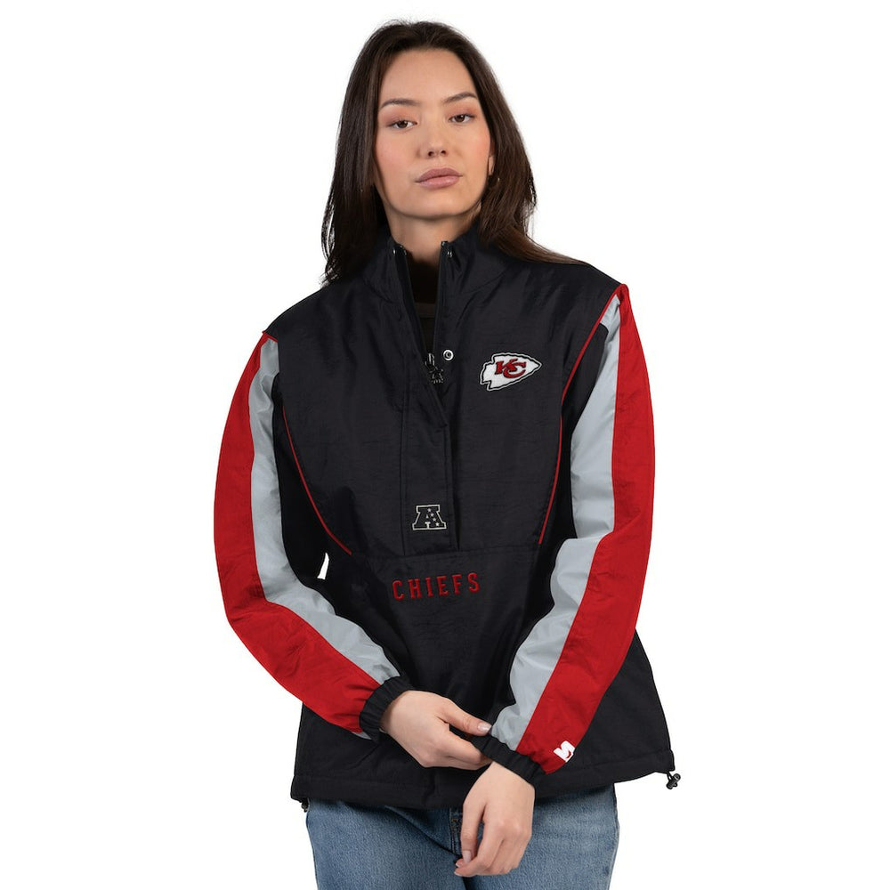 Starter Women's Thursday Night Gridiron Half-Zip Jacket - Kansas City Chiefs