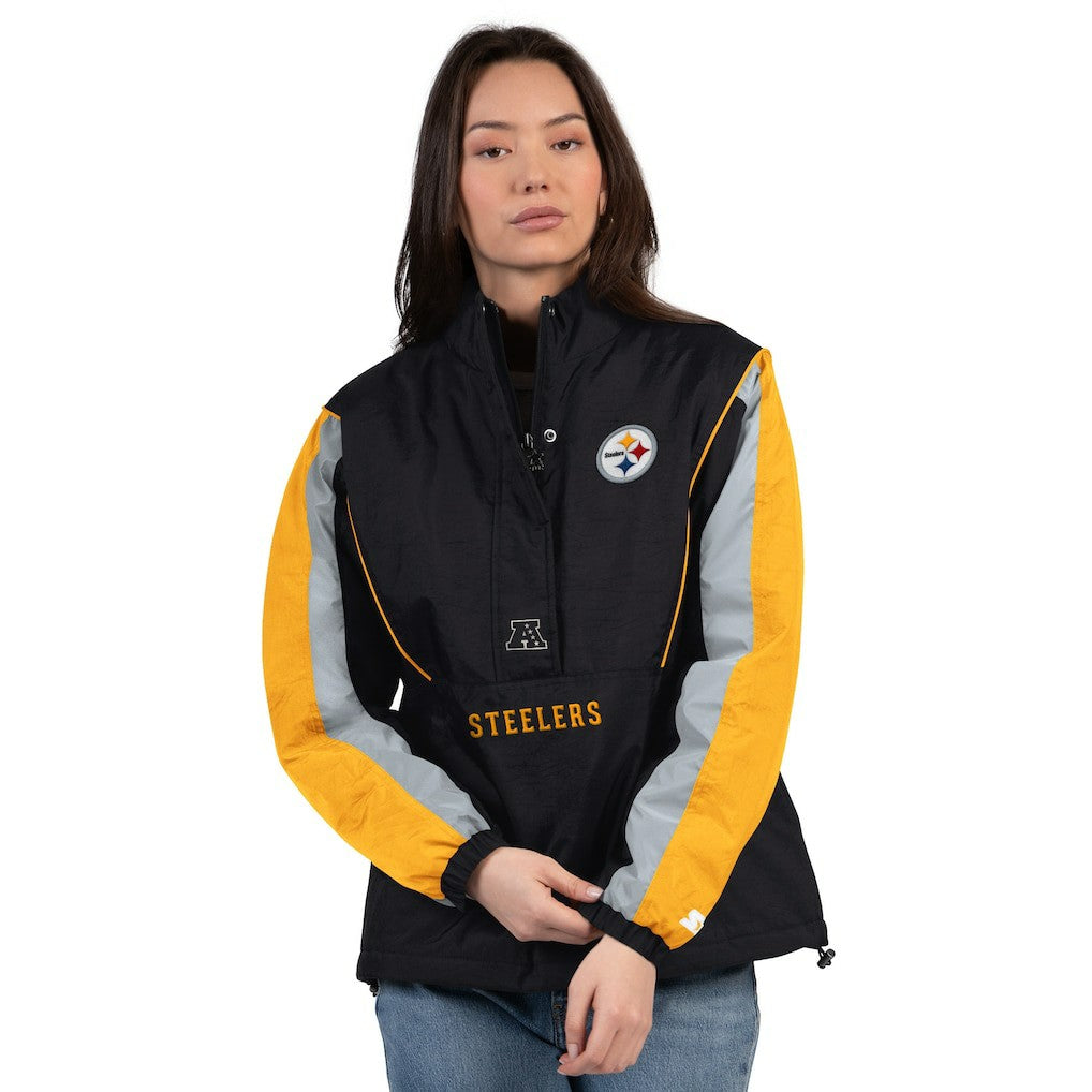 Starter Women's Thursday Night Gridiron Half-Zip Jacket - Pittsburgh Steelers