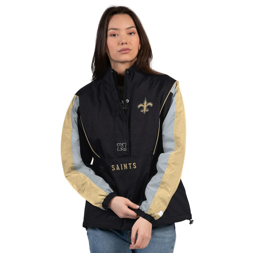Starter Women's Thursday Night Gridiron Half-Zip Jacket - New Orleans Saints