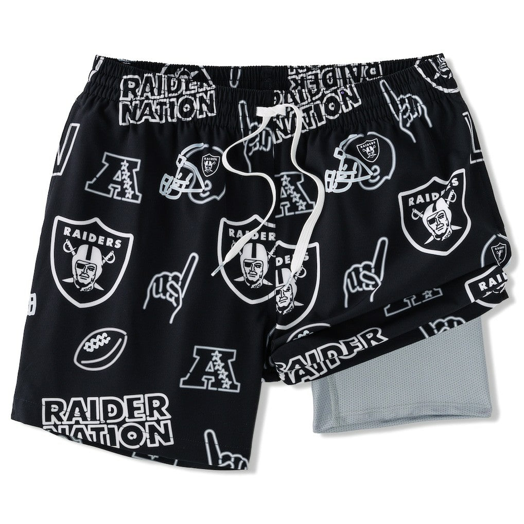 Chubbies The Neon 5.5" Classic Lined Swim Trunks - Las Vegas Raiders