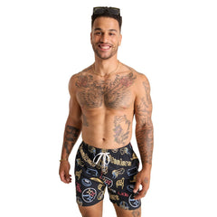 Chubbies The Neon 5.5" Classic Lined Swim Trunks - Pittsburgh Steelers