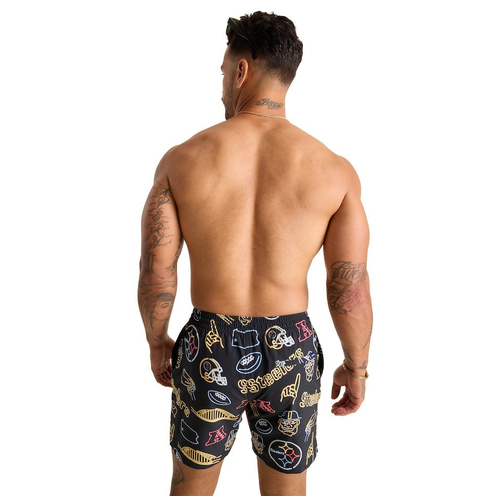 Chubbies The Neon 5.5" Classic Lined Swim Trunks - Pittsburgh Steelers