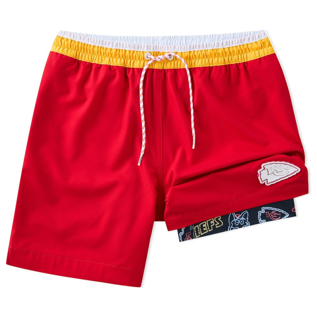 Chubbies 5.5" Classic Lined Swim Trunks - Kansas City Chiefs
