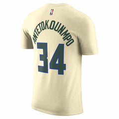 NBA Giannis Antetokounmpo Milwaukee Bucks Unisex 2025/26 City Edition Name & Number T-Shirt