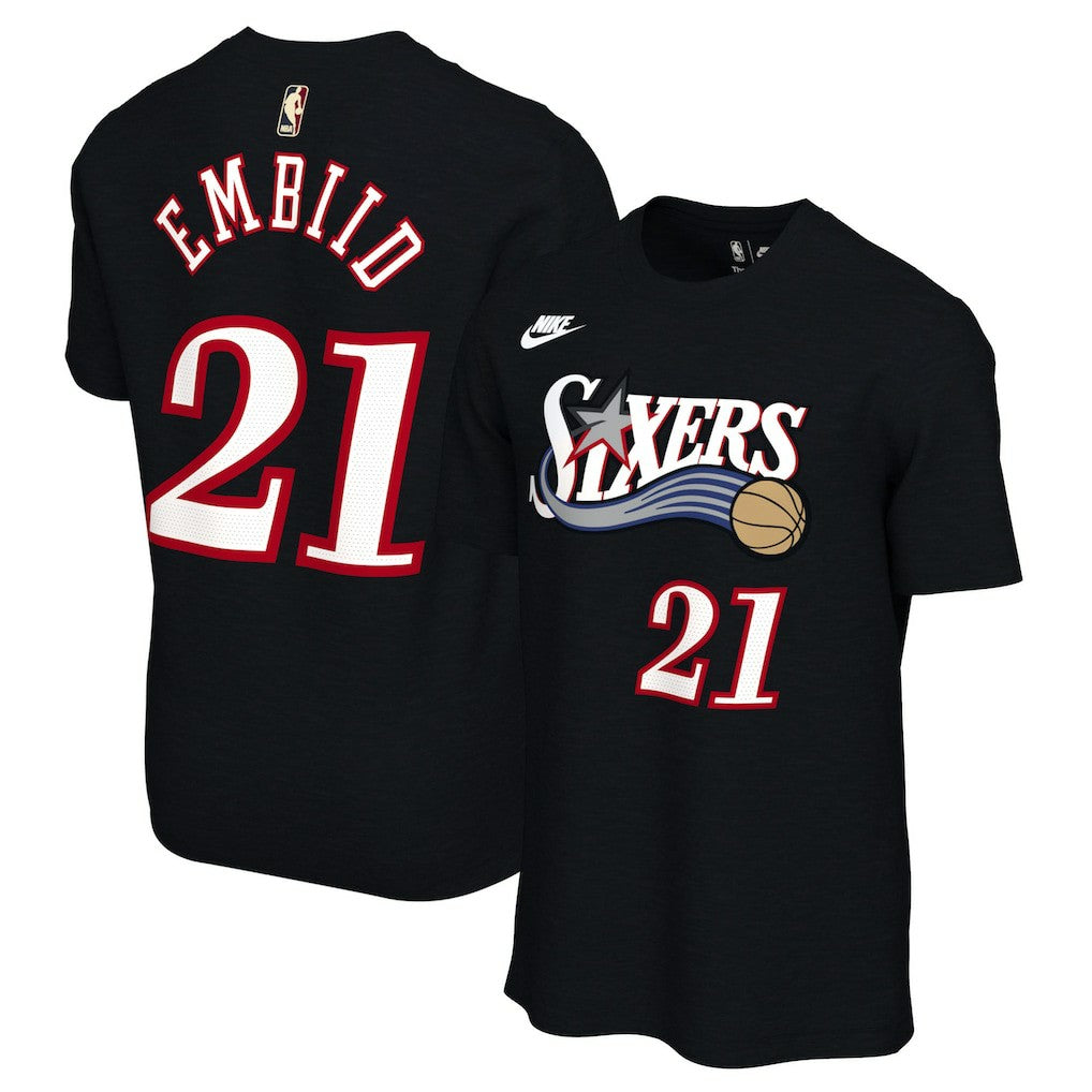 NBA Joel Embiid Philadelphia 76ers Unisex Name & Number T-Shirt