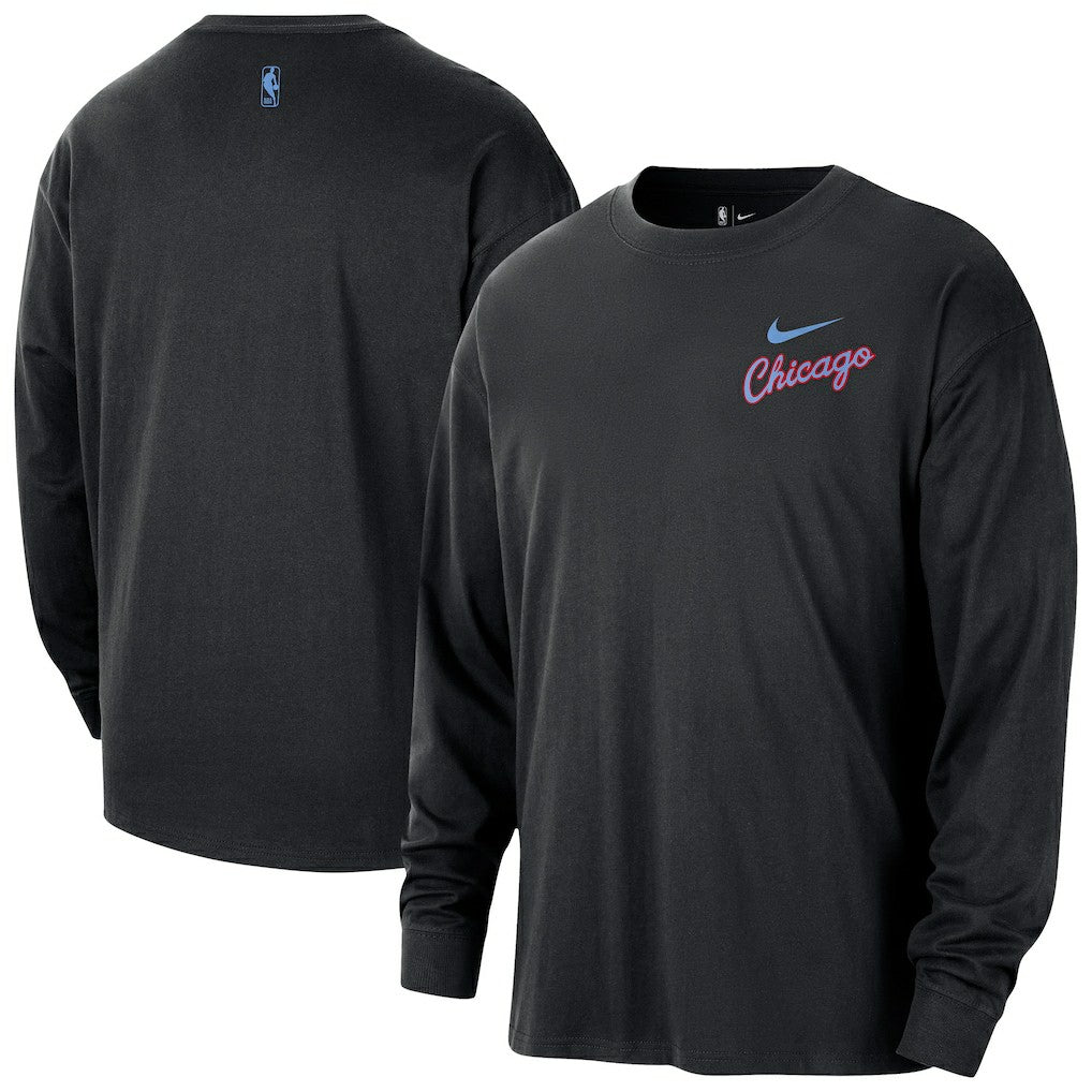 NBA Chicago Bulls 2025/26 City Edition Remix Essential Logo Long Sleeve T-Shirt sale