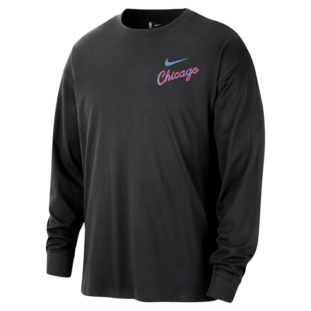 NBA Chicago Bulls 2025/26 City Edition Remix Essential Logo Long Sleeve T-Shirt sale