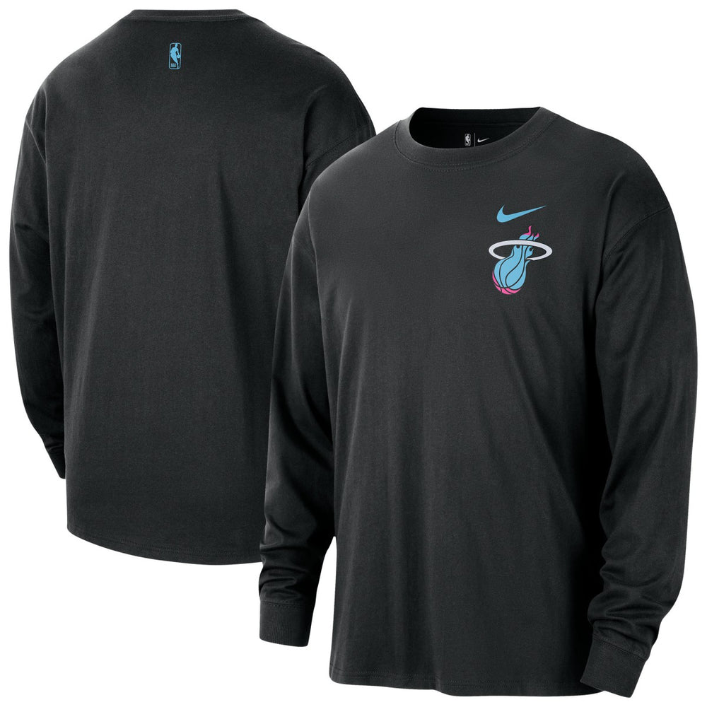 NBA Miami Heat 2025/26 City Edition Remix Essential Logo Long Sleeve T-Shirt
