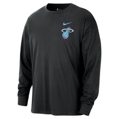 NBA Miami Heat 2025/26 City Edition Remix Essential Logo Long Sleeve T-Shirt