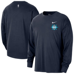 NBA Oklahoma City Thunder 2025/26 City Edition Remix Essential Logo Long Sleeve T-Shirt