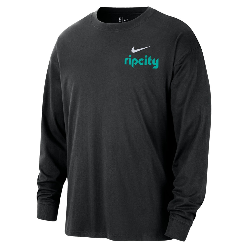 NBA Portland Trail Blazers 2025/26 City Edition Remix Essential Logo Long Sleeve T-Shirt