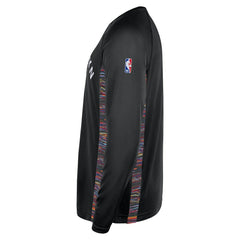 NBA Brooklyn Nets 2025/26 City Edition Authentic Pregame Dri-FIT Long Sleeve Shooting T-Shirt