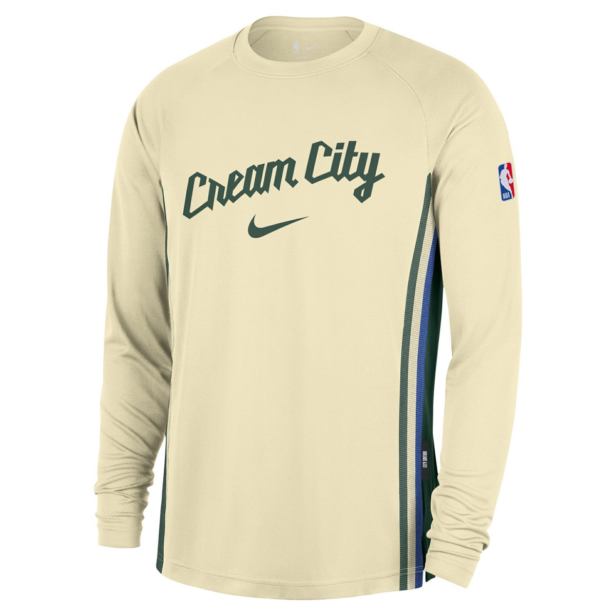 NBA Milwaukee Bucks 2025/26 City Edition Authentic Pregame Dri-FIT Long Sleeve Shooting T-Shirt