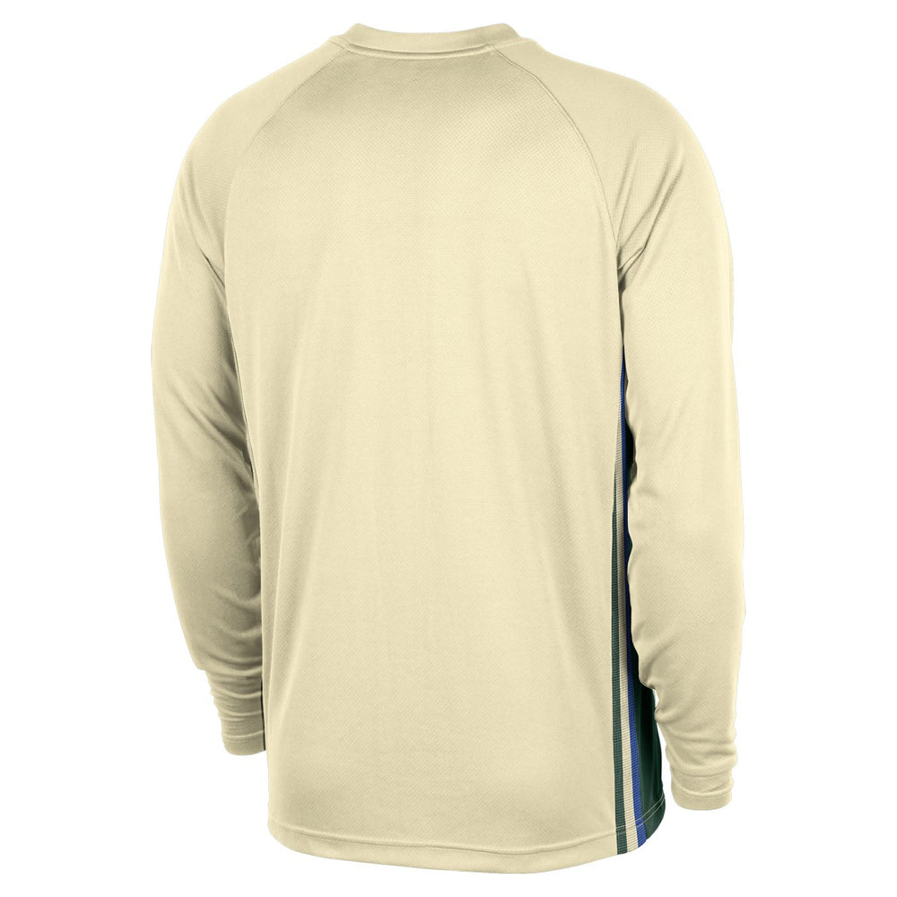 NBA Milwaukee Bucks 2025/26 City Edition Authentic Pregame Dri-FIT Long Sleeve Shooting T-Shirt
