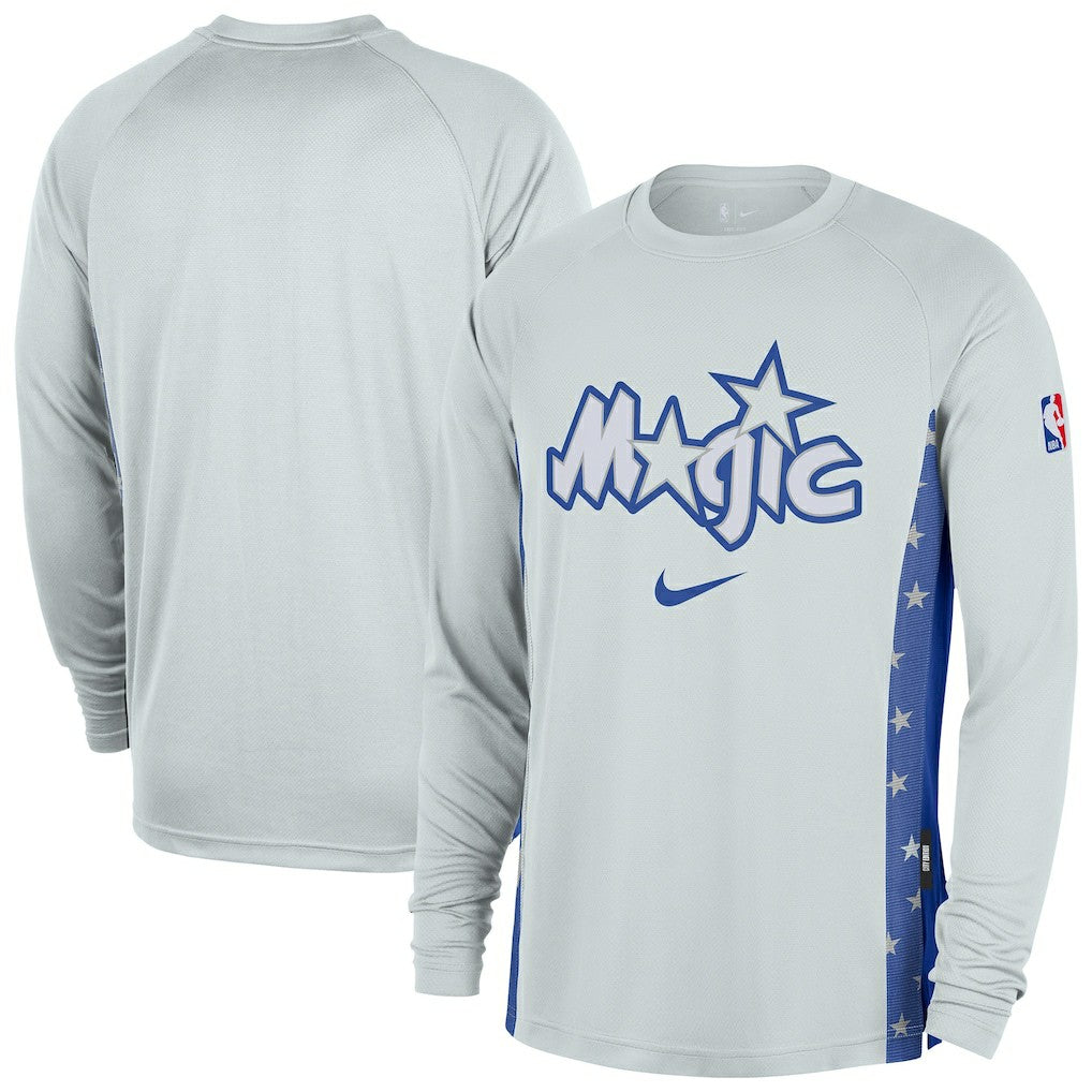 NBA Orlando Magic 2025/26 City Edition Authentic Pregame Dri-FIT Long Sleeve Shooting T-Shirt