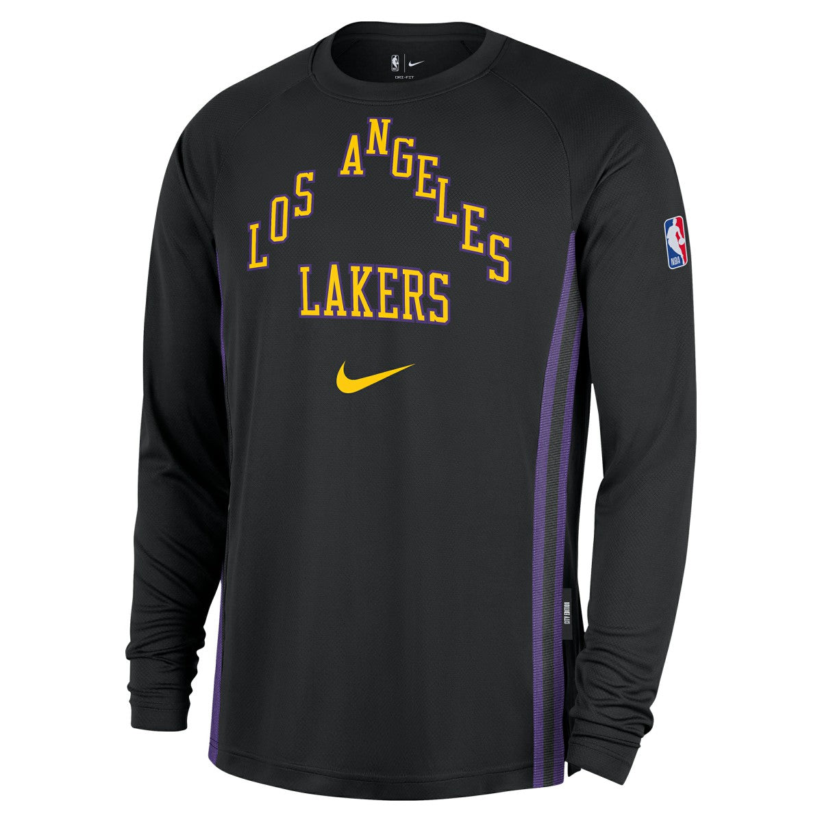NBA Los Angeles Lakers 2025/26 City Edition Authentic Pregame Dri-FIT Long Sleeve Shooting T-Shirt