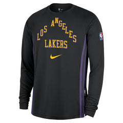 NBA Los Angeles Lakers 2025/26 City Edition Authentic Pregame Dri-FIT Long Sleeve Shooting T-Shirt