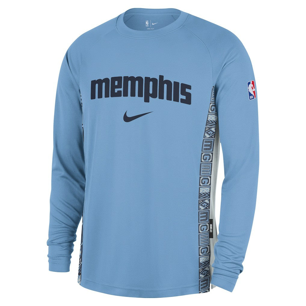 NBA Memphis Grizzlies 2025/26 City Edition Authentic Pregame Dri-FIT Long Sleeve Shooting T-Shirt