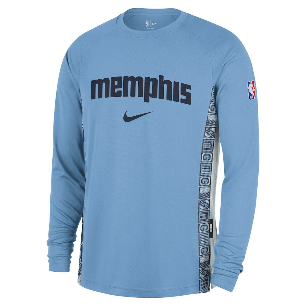 NBA Memphis Grizzlies 2025/26 City Edition Authentic Pregame Dri-FIT Long Sleeve Shooting T-Shirt