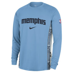 NBA Memphis Grizzlies 2025/26 City Edition Authentic Pregame Dri-FIT Long Sleeve Shooting T-Shirt