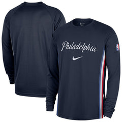 NBA Philadelphia 76ers 2025/26 City Edition Authentic Pregame Dri-FIT Long Sleeve Shooting T-Shirt