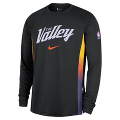 NBA Phoenix Suns 2025/26 City Edition Authentic Pregame Dri-FIT Long Sleeve Shooting T-Shirt