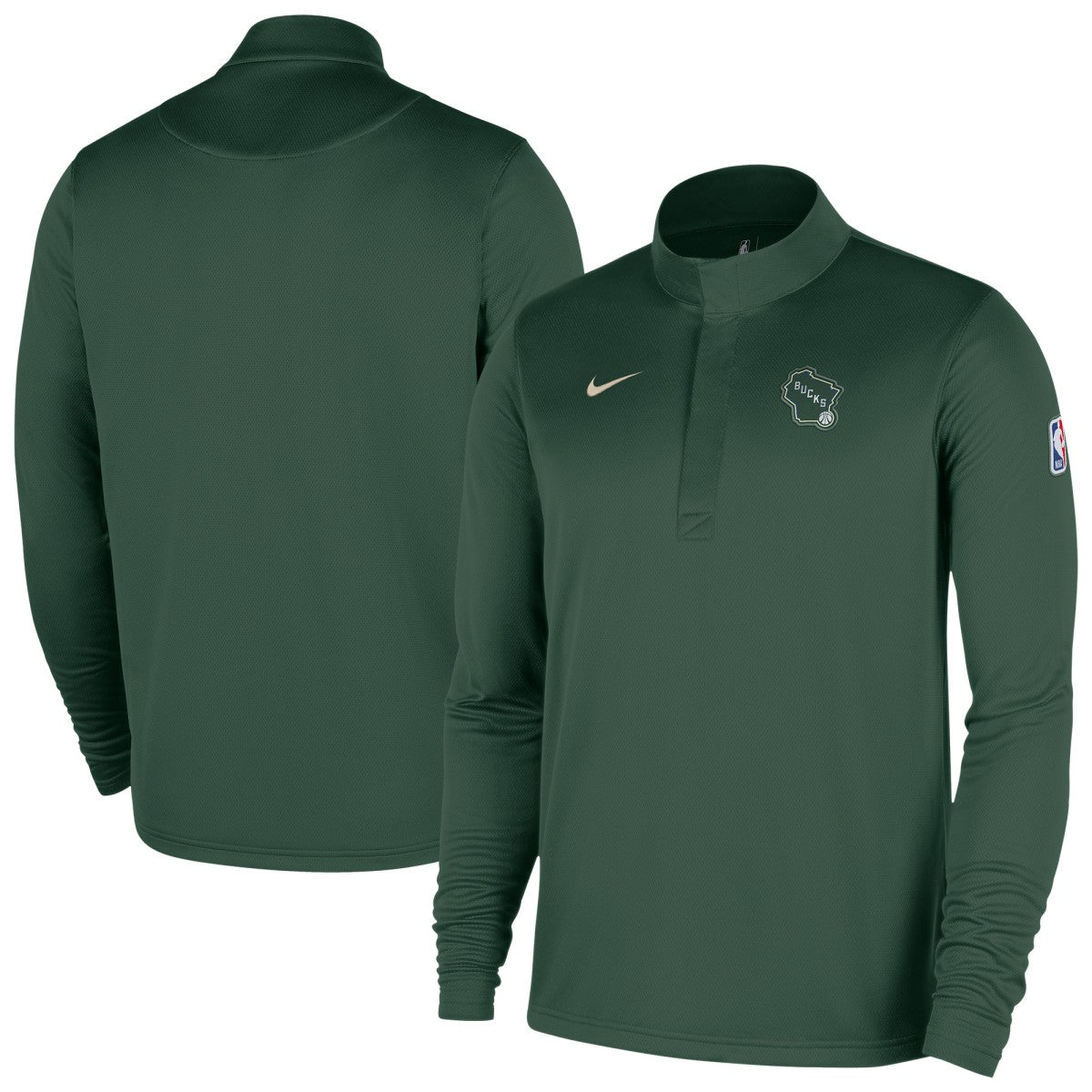 NBA Milwaukee Bucks 2025/26 City Edition Remix Authentic Coaches Dri-FIT Half-Zip Top