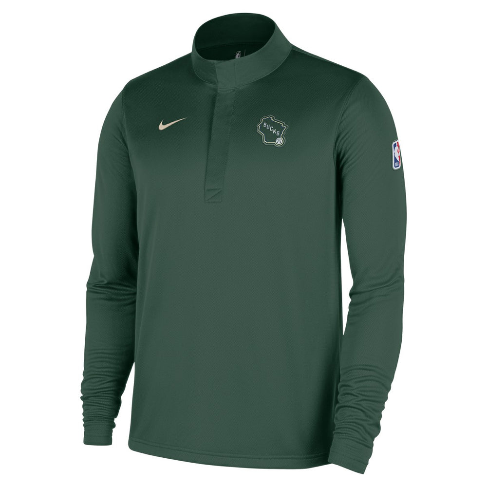 NBA Milwaukee Bucks 2025/26 City Edition Remix Authentic Coaches Dri-FIT Half-Zip Top
