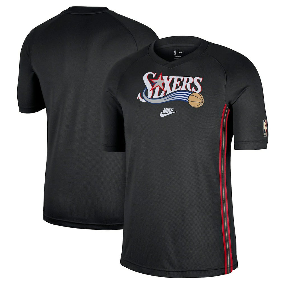 NBA Philadelphia 76ers Classic Edition Hardwood Classics Authentic Game Shooting T-Shirt