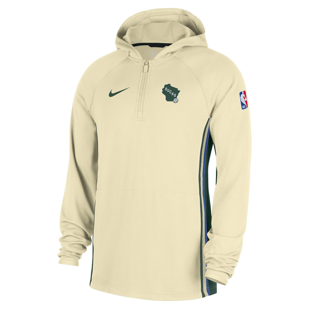 NBA Milwaukee Bucks 2025/26 City Edition Remix Authentic On-Court Quarter-Zip Dri-FIT Hooded Jacket