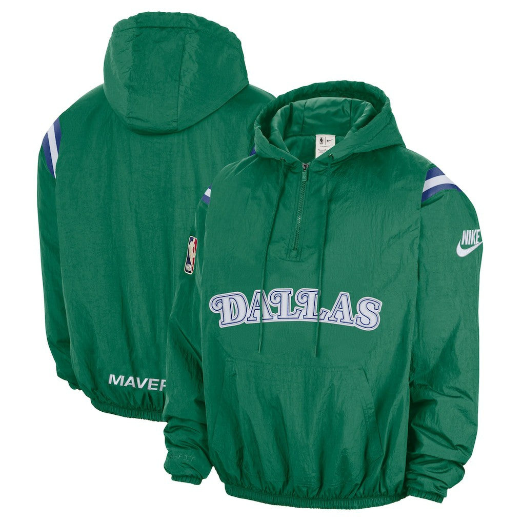 NBA Dallas Mavericks Hardwood Classics Therma-FIT Half-Zip Hooded Windbreaker sale