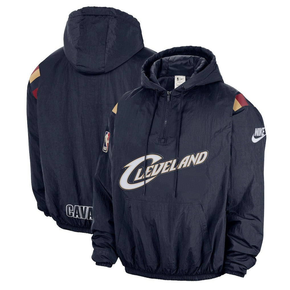 NBA Cleveland Cavaliers Hardwood Classics Therma-FIT Half-Zip Hooded Windbreaker sale